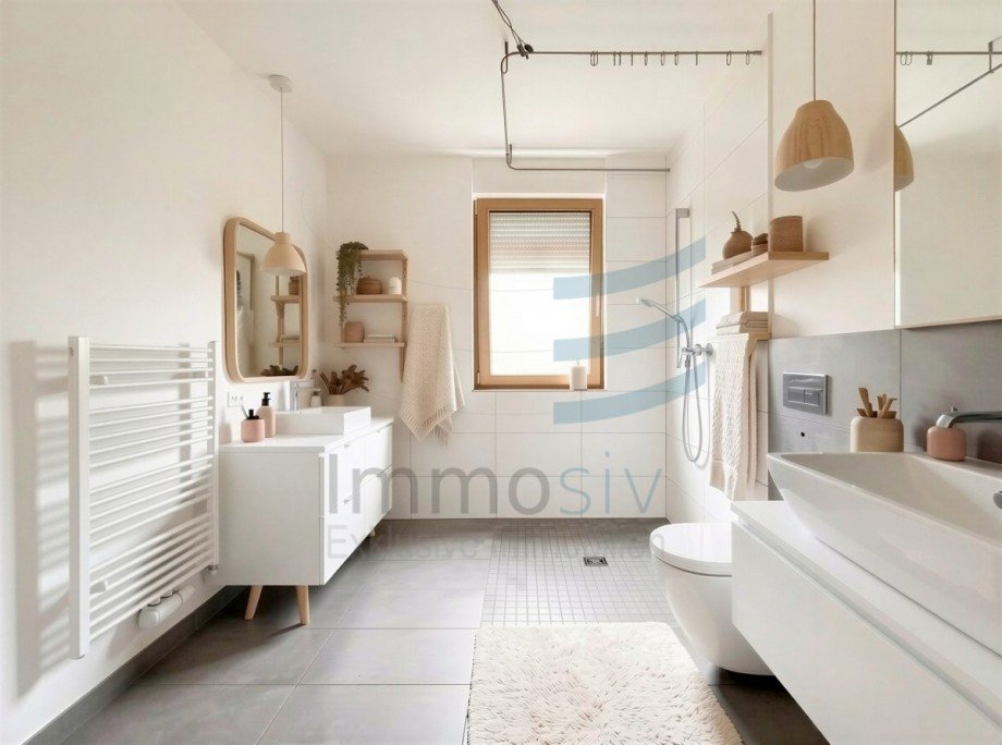 Badezimmer - (KI generiert) Dachgeschosswohnung Wustermark