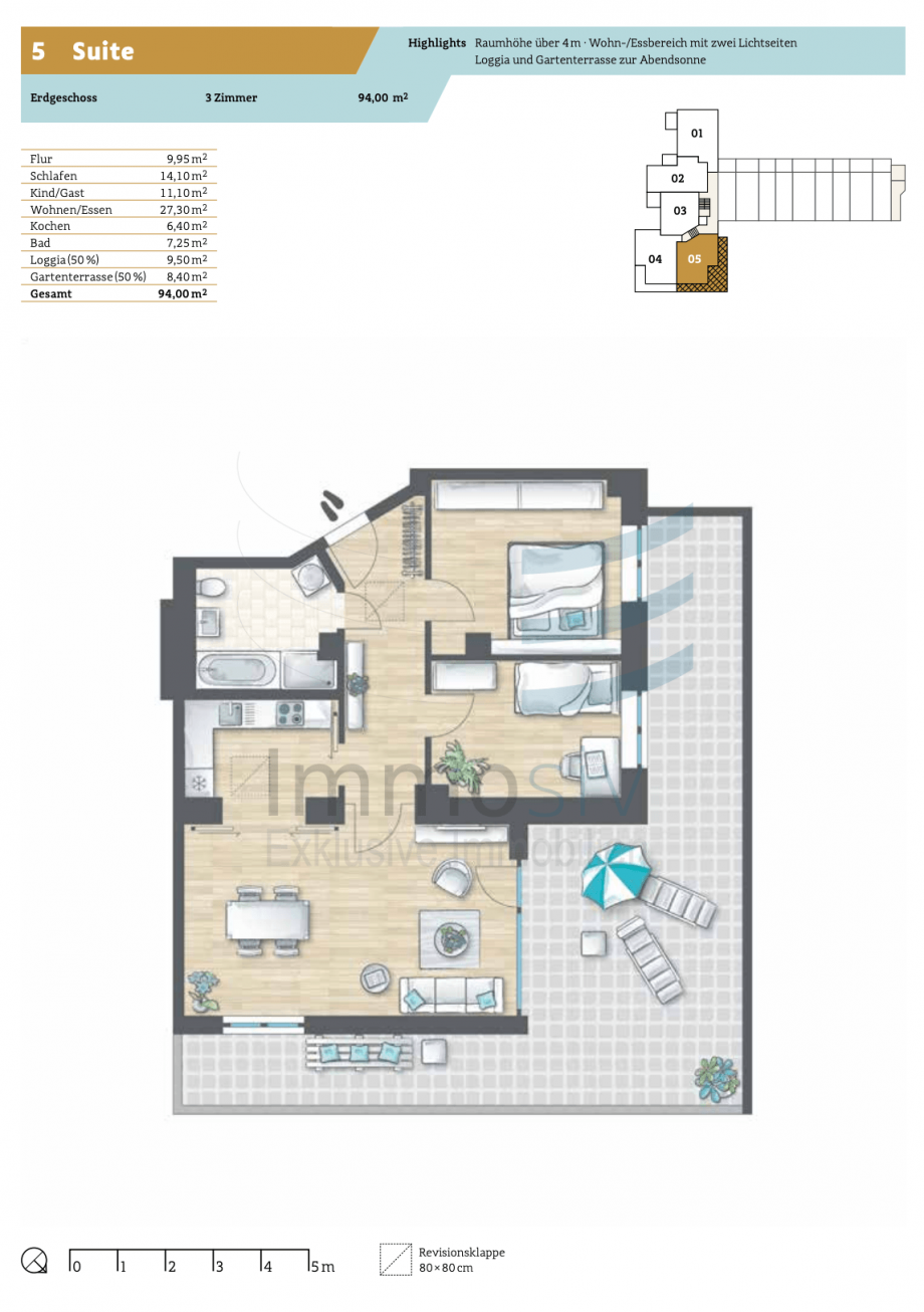 Grundriss WE5 Jute Wohnung Potsdam