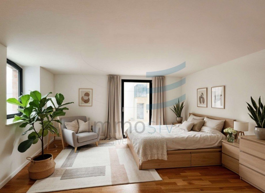 Schlafzimmer mit Terrassenzugang - (KI generiert) Erdgeschosswohnung Nauen