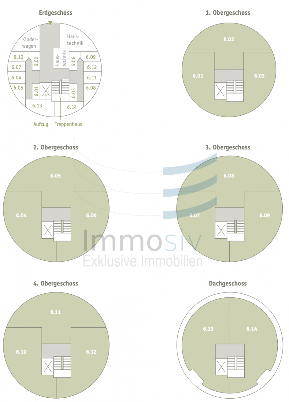 Geschoss�bersicht Etagenwohnung Nauen