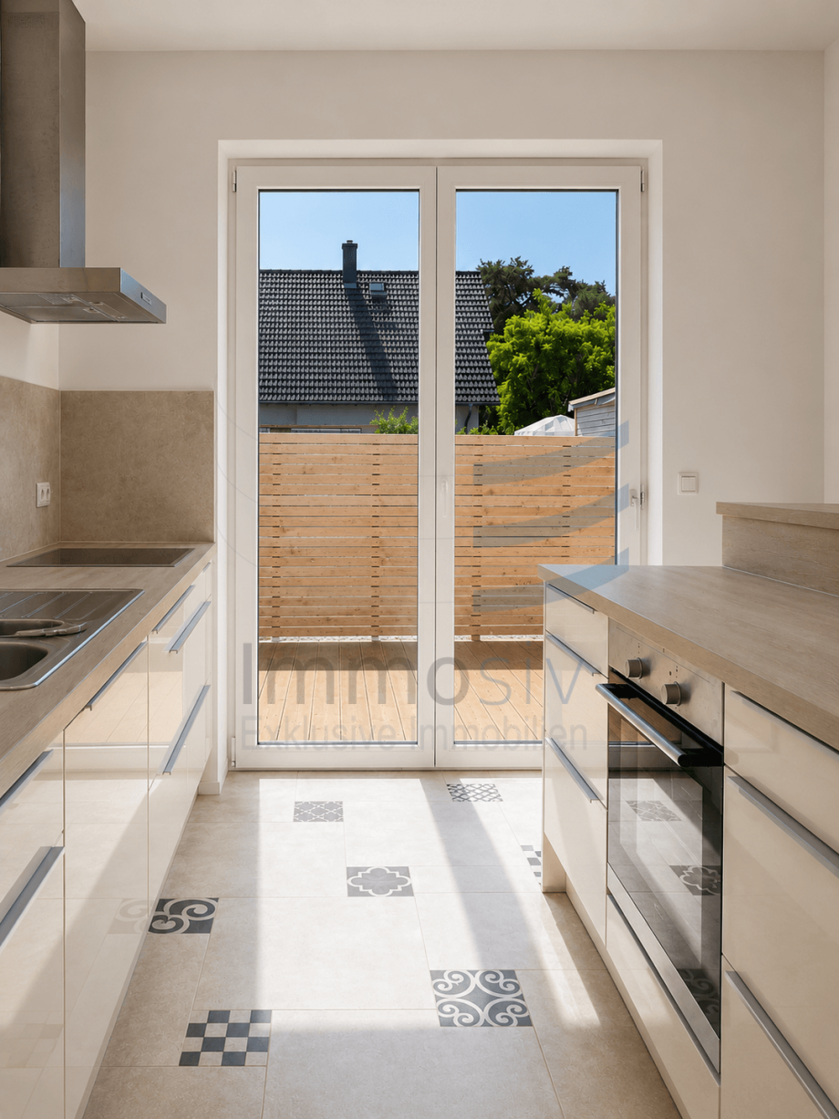 K�che Blick Terrasse Doppelhaush�lfte Blankenfelde-Mahlow