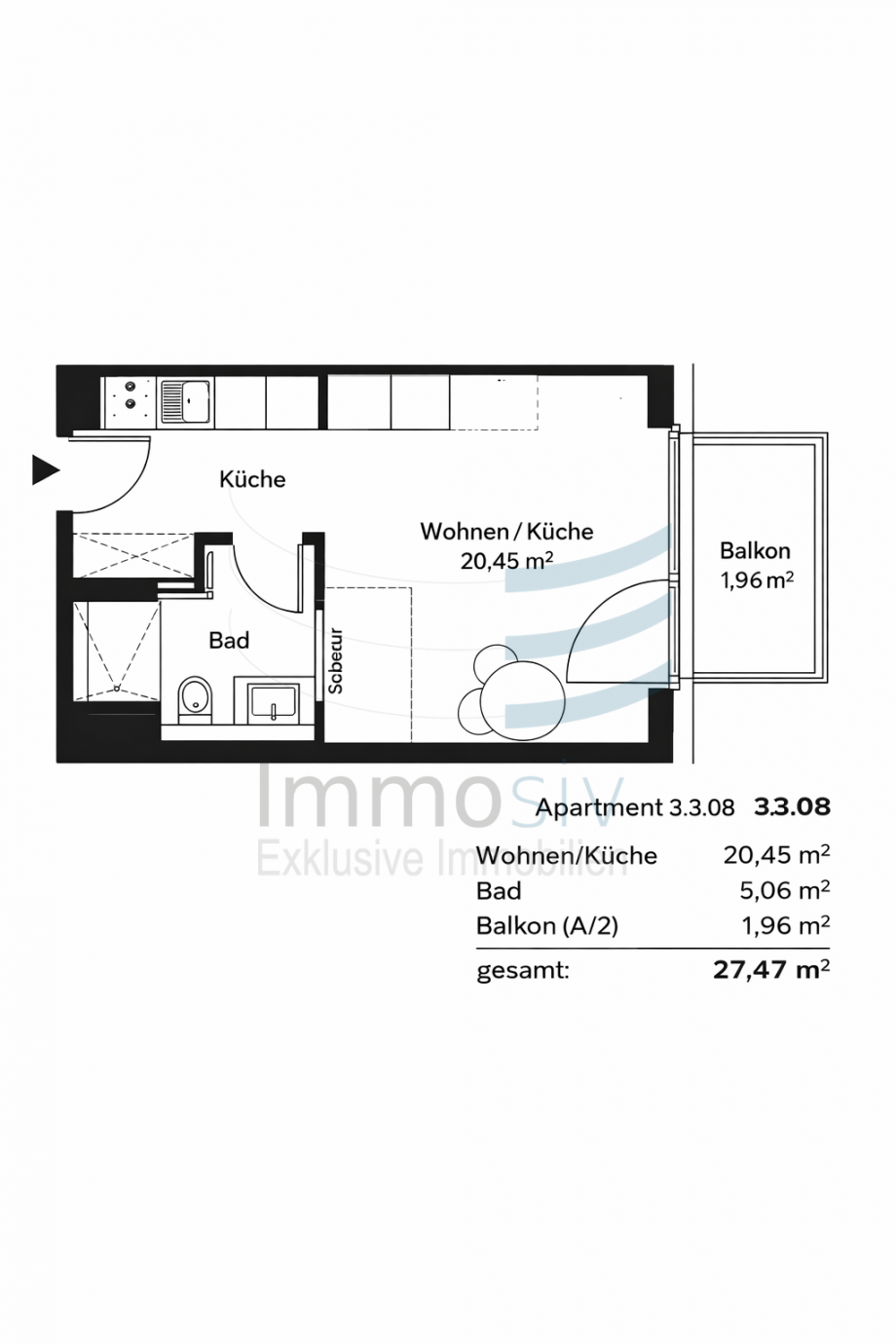 3.3.08 Grundriss Etagenwohnung Berlin
