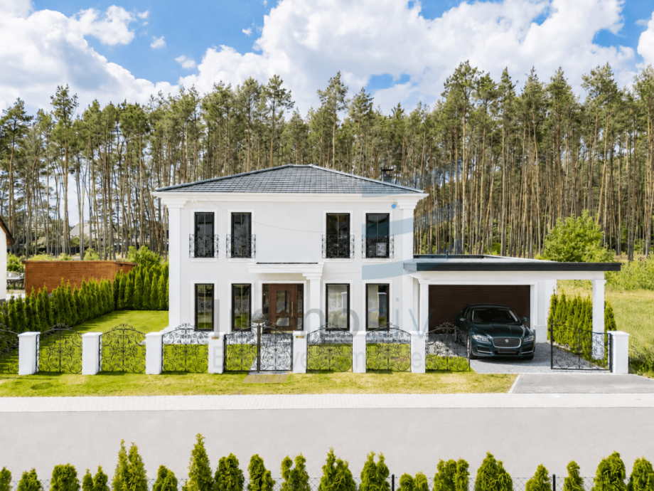 Haus mit Carport KI generiert Einfamilienhaus Sch�nwalde-Glien