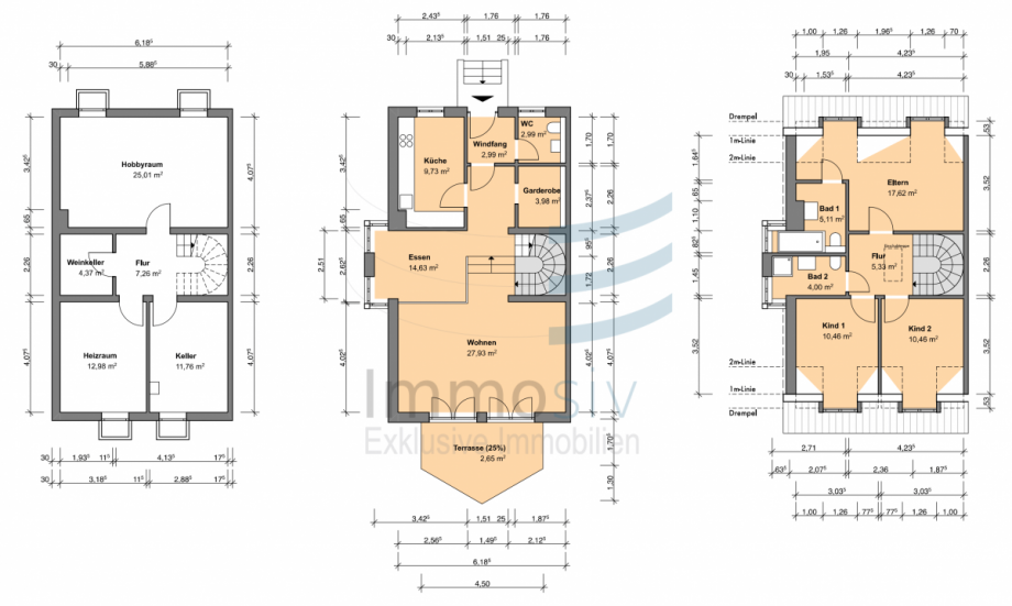 bema�ter Grundriss Reihenendhaus Dallgow-D�beritz