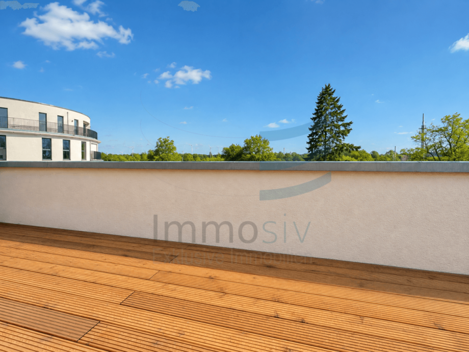 Terrasse KI bearbeitet Penthousewohnung Nauen