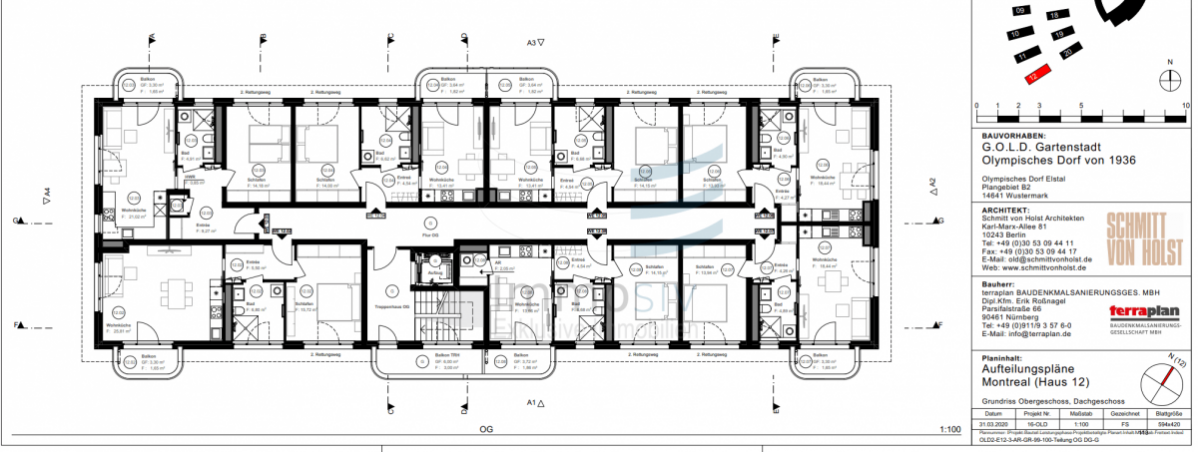 Geschossplan Dachgeschosswohnung Wustermark