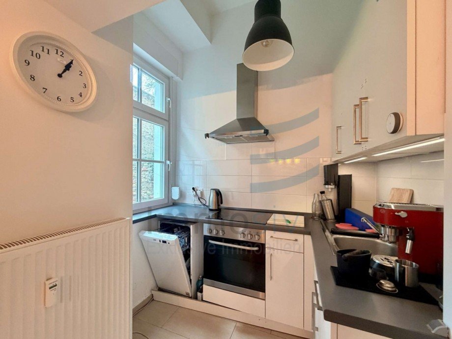 K�che mit Fenster Terrasse Erdgeschosswohnung Berlin