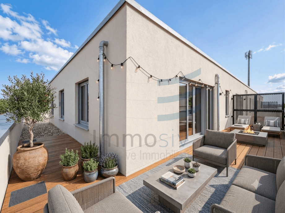 Terrasse KI generiert Penthousewohnung Nauen
