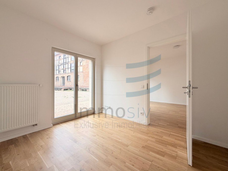 Schlafzimmer Blick Wohnzimmer Erdgeschosswohnung Nauen