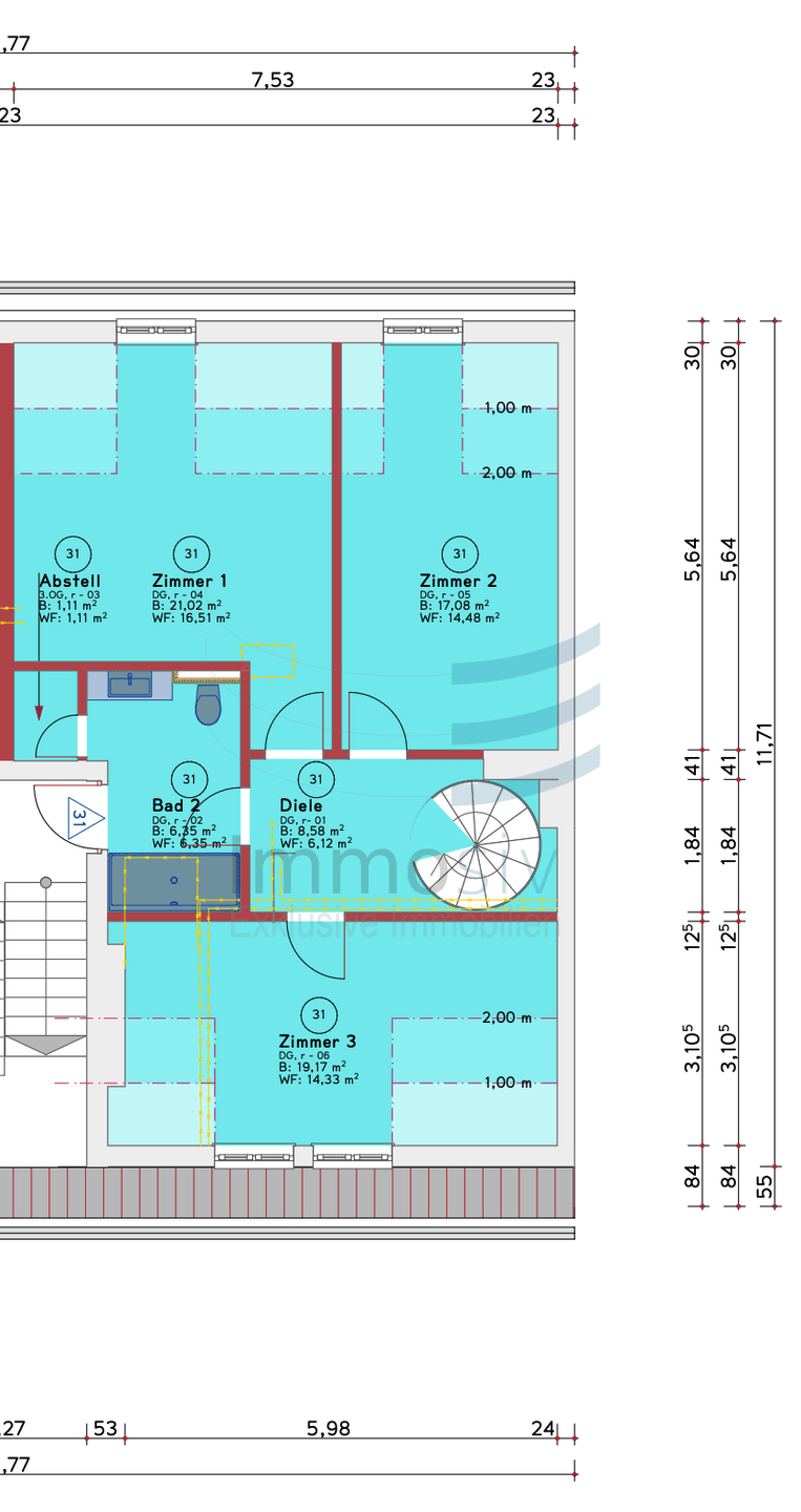 Grundriss 4. OG Maisonettewohnung Berlin