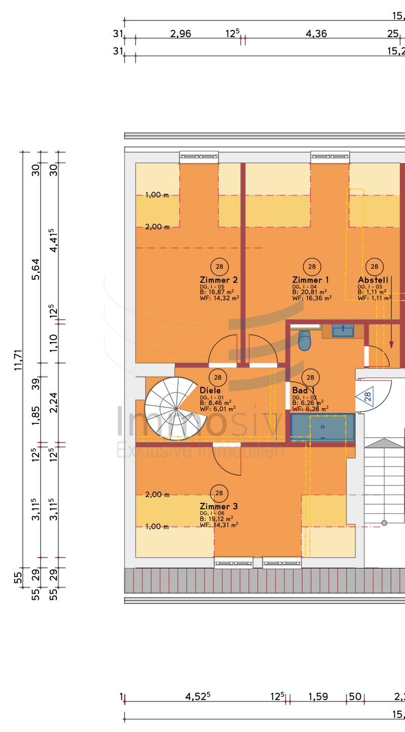 Grundriss 4.OG Maisonettewohnung Berlin