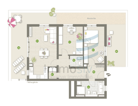 Grundriss WE 73,,,,,,,,, Penthousewohnung Nauen