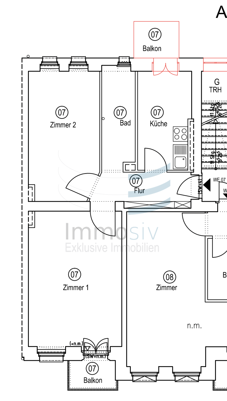 Grundriss WE7 Etagenwohnung Berlin