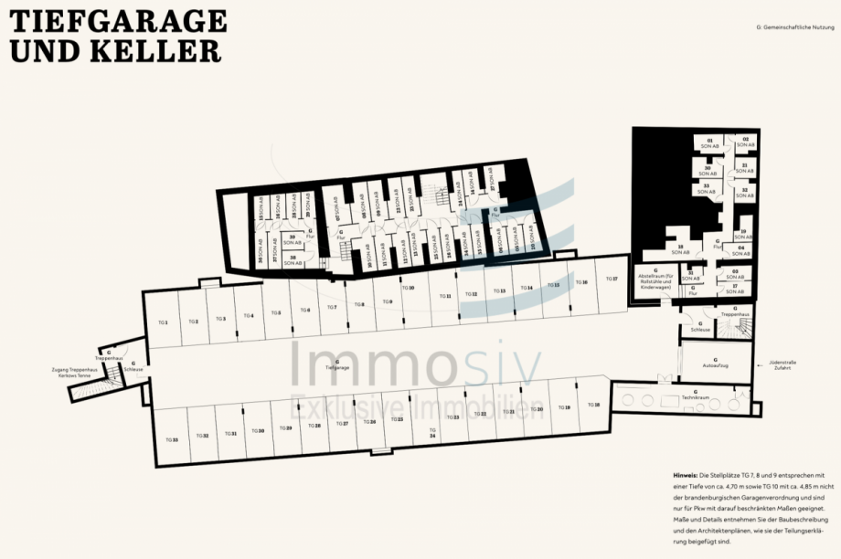 Tiefgarage und Keller Erdgeschosswohnung Nauen