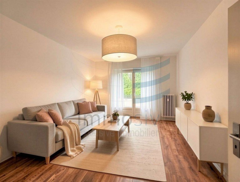 Wohnzimmer - (KI generiert) Berlin - Berlin - Berlin - Spandau - Spandau Etagenwohnung *RESERVIERT* Sehr helle und bezugsfreie 2 Zimmerwohnung in Spandau - max. 2 Personen!