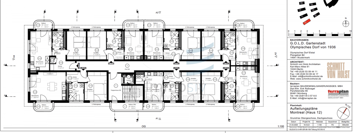 Geschossplan Dachgeschosswohnung Wustermark