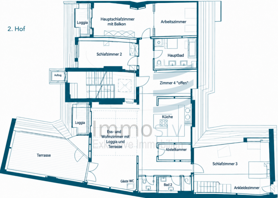 Grundriss Dachgeschosswohnung Berlin