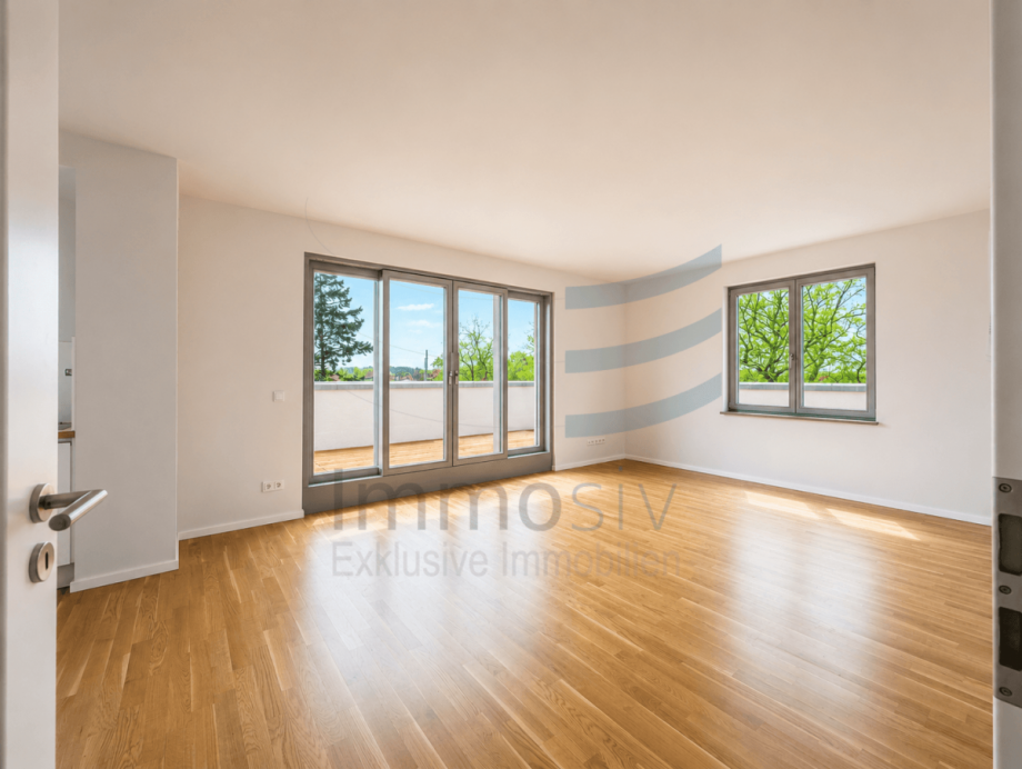 Wohnzimmer KI bearbeitet Penthousewohnung Nauen
